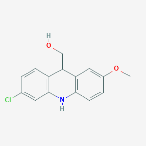 (6-Chloro-2-methoxy-9,10-dihydroacridin-9-yl)methanol - 17620-27-8
