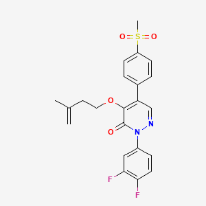 2-(3,4-Difluorophenyl)-5-[4-(methanesulfonyl)phenyl]-4-[(3-methylbut-3-en-1-yl)oxy]pyridazin-3(2H)-one - 890306-92-0