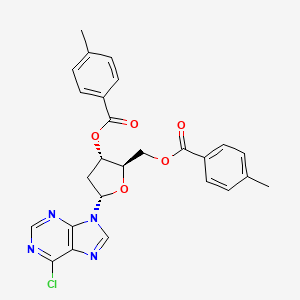 (2R,3S,5S)-5-(6-Chloro-9H-purin-9-yl)-2-(((4-methylbenzoyl)oxy)methyl)tetrahydrofuran-3-yl 4-methylbenzoate - 