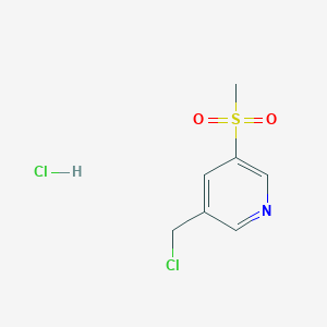 3-(Chloromethyl)-5-(methylsulfonyl)pyridine hydrochloride - 