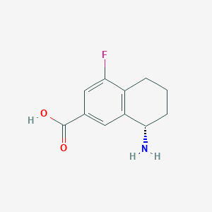 (S)-8-amino-4-fluoro-5,6,7,8-tetrahydronaphthalene-2-carboxylic acid hydrochloride - 