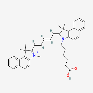 2-(5-(3-(5-Carboxypentyl)-1,1-dimethyl-1,3-dihydro-2H-benzo[e]indol-2-ylidene)penta-1,3-dien-1-yl)-1,1,3-trimethyl-1H-benzo[e]indol-3-ium - 