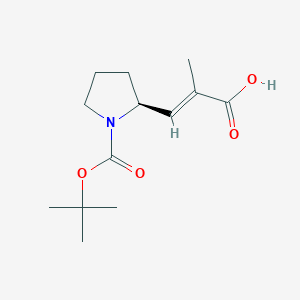 (S)-3-(1-(tert-Butoxycarbonyl)pyrrolidin-2-yl)-2-methylacrylic acid - 