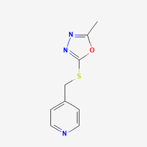 2-Methyl-5-((pyridin-4-ylmethyl)thio)-1,3,4-oxadiazole - 