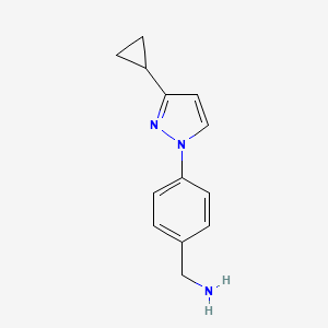 (4-(3-Cyclopropyl-1H-pyrazol-1-yl)phenyl)methanamine - 