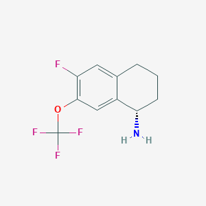 (S)-6-fluoro-7-(trifluoromethoxy)-1,2,3,4-tetrahydronaphthalen-1-amine hydrochloride - 