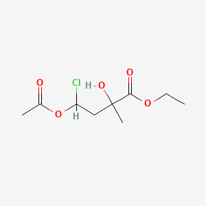Ethyl 4-acetoxy-4-chloro-2-hydroxy-2-methylbutanoate - 