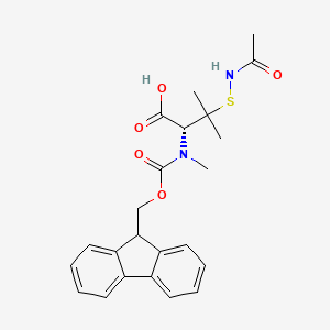 (R)-2-((((9H-Fluoren-9-yl)methoxy)carbonyl)(methyl)amino)-3-(acetamidothio)-3-methylbutanoic acid - 