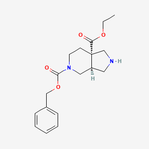 1H-Pyrrolo[3,4-c]pyridine-5,7a-dicarboxylicacid,hexahydro-,7a-ethyl5-(phenylmethyl)ester,(3aS,7aS)- - 