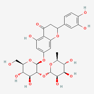 7-[(2S,3R,4S,5S,6R)-4,5-dihydroxy-6-(hydroxymethyl)-3-[(2S,3R,4R,5R,6S)-3,4,5-trihydroxy-6-methyloxan-2-yl]oxyoxan-2-yl]oxy-2-(3,4-dihydroxyphenyl)-5-hydroxy-2,3-dihydrochromen-4-one - 