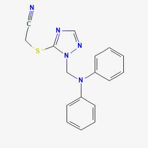 ({1-[(Diphenylamino)methyl]-1H-1,2,4-triazol-5-yl}sulfanyl)acetonitrile - 61691-06-3