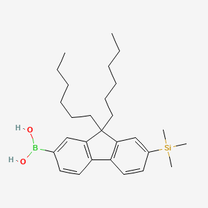 (9,9-Dihexyl-7-(trimethylsilyl)-9H-fluoren-2-yl)boronic acid - 871468-23-4