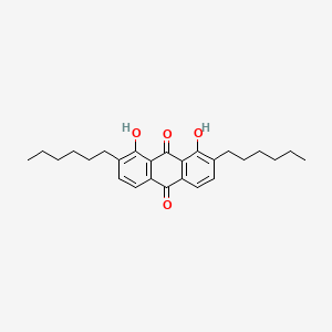 2,7-Dihexyl-1,8-dihydroxyanthracene-9,10-dione - 88380-36-3
