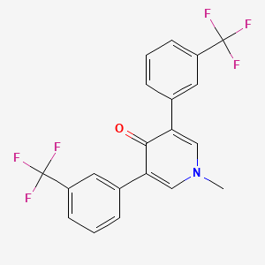 1-methyl-3,5-bis(3-trifluoromethylphenyl)-4(1H)-pyridone - 59756-61-5