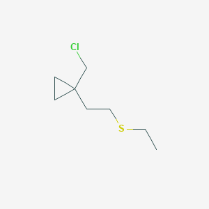 1-(Chloromethyl)-1-[2-(ethylsulfanyl)ethyl]cyclopropane - 
