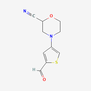 4-(5-Formylthiophen-3-YL)morpholine-2-carbonitrile - 