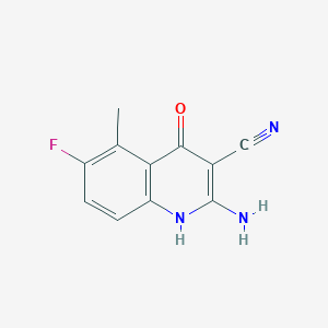 2-Amino-6-fluoro-4-hydroxy-5-methylquinoline-3-carbonitrile - 