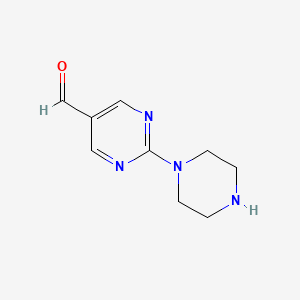 2-(Piperazin-1-YL)pyrimidine-5-carbaldehyde - 