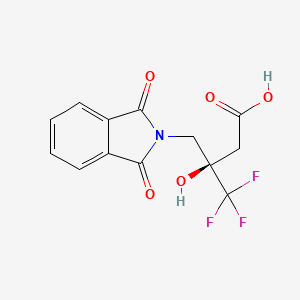 (r)-3-((1,3-Dioxoisoindolin-2-yl)methyl)-4,4,4-trifluoro-3-hydroxybutanoic acid - 
