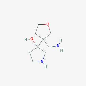 3-[3-(Aminomethyl)oxolan-3-yl]pyrrolidin-3-ol - 
