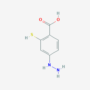 4-Hydrazinyl-2-mercaptobenzoic acid - 