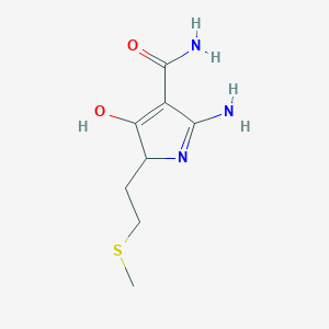 2-amino-5-[2-(methylsulfanyl)ethyl]-4-oxo-4,5-dihydro-1H-pyrrole-3-carboxamide - 