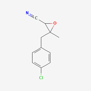 3-[(4-Chlorophenyl)methyl]-3-methyloxirane-2-carbonitrile - 