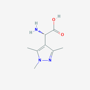 (2S)-2-amino-2-(trimethyl-1H-pyrazol-4-yl)acetic acid - 