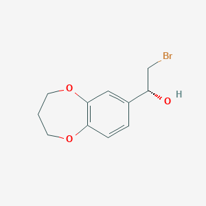 (1R)-2-bromo-1-(3,4-dihydro-2H-1,5-benzodioxepin-7-yl)ethan-1-ol - 