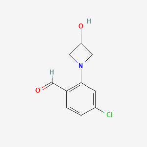 4-Chloro-2-(3-hydroxyazetidin-1-yl)benzaldehyde - 