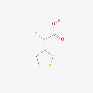 2-Fluoro-2-(thiolan-3-yl)acetic acid - 