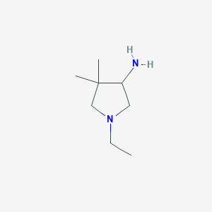1-Ethyl-4,4-dimethylpyrrolidin-3-amine - 