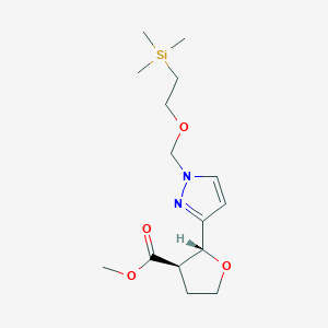 Methyl (2R,3R)-2-(1-{[2-(trimethylsilyl)ethoxy]methyl}-1H-pyrazol-3-yl)oxolane-3-carboxylate - 
