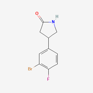 4-(3-Bromo-4-fluorophenyl)pyrrolidin-2-one - 