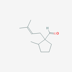 2-Methyl-1-(3-methylbut-2-en-1-yl)cyclopentane-1-carbaldehyde - 