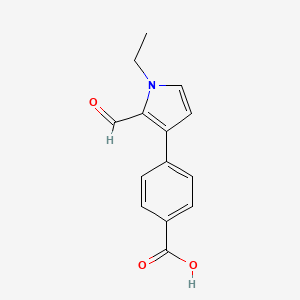 4-(1-Ethyl-2-formyl-1H-pyrrol-3-yl)benzoic acid - 