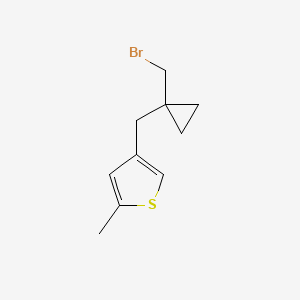 4-{[1-(Bromomethyl)cyclopropyl]methyl}-2-methylthiophene - 