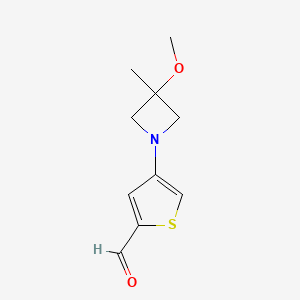4-(3-Methoxy-3-methylazetidin-1-yl)thiophene-2-carbaldehyde - 
