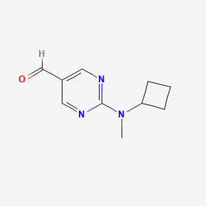 2-[Cyclobutyl(methyl)amino]pyrimidine-5-carbaldehyde - 