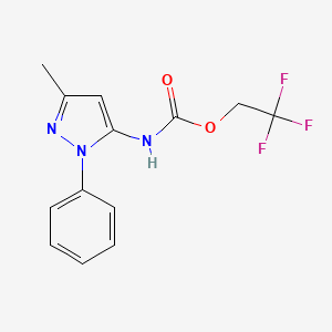 2,2,2-trifluoroethyl N-(3-methyl-1-phenyl-1H-pyrazol-5-yl)carbamate - 1221722-11-7