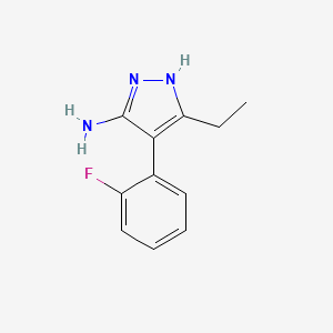 5-ethyl-4-(2-fluorophenyl)-1H-pyrazol-3-amine - 