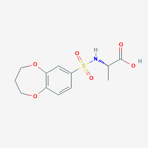 (2S)-2-(3,4-Dihydro-2H-1,5-benzodioxepine-7-sulfonamido)propanoic acid - 
