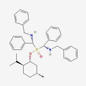 (1R,2S,5R)-2-isopropyl-5-methylcyclohexyl bis[(R)-(benzylamino)(phenyl)methyl]phosphinate - 