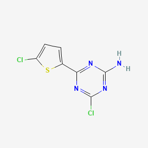4-Chloro-6-(5-chlorothiophen-2-YL)-1,3,5-triazin-2-amine - 