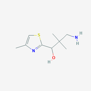 3-Amino-2,2-dimethyl-1-(4-methyl-1,3-thiazol-2-yl)propan-1-ol - 