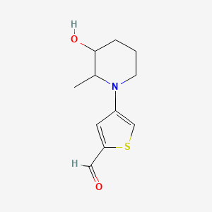 4-(3-Hydroxy-2-methylpiperidin-1-yl)thiophene-2-carbaldehyde - 
