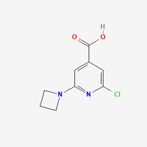 2-(Azetidin-1-yl)-6-chloropyridine-4-carboxylic acid - 