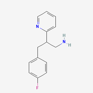 3-(4-Fluorophenyl)-2-(pyridin-2-yl)propan-1-amine - 