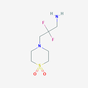 4-(3-Amino-2,2-difluoropropyl)-1lambda6-thiomorpholine-1,1-dione - 