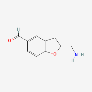 2-(Aminomethyl)-2,3-dihydro-1-benzofuran-5-carbaldehyde - 